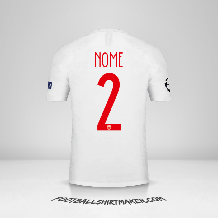 Camisa As Monaco Cup 2018/19 -  nome - 2