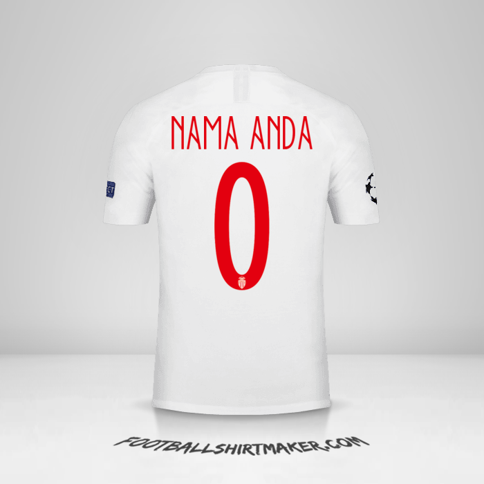 Jersey As Monaco Cup 2018/19 -  nama anda - 0