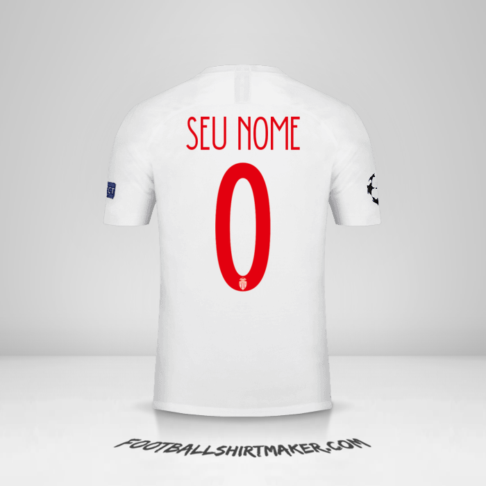 Camisa As Monaco Cup 2018/19 -  seu nome - 0