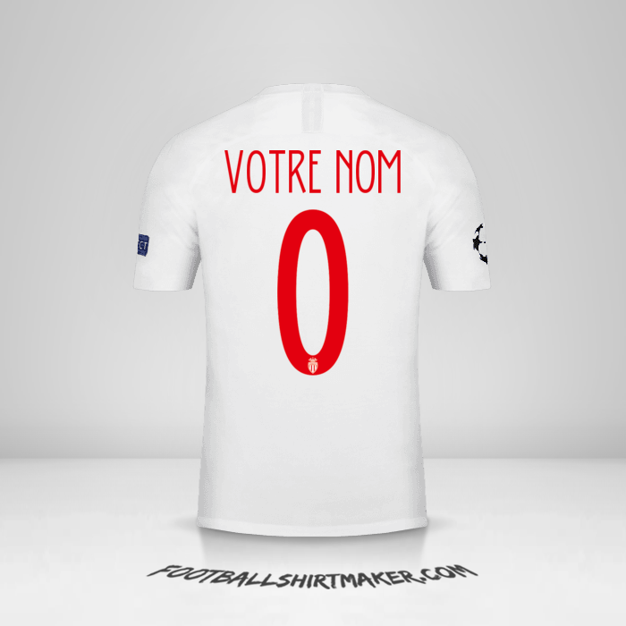 Maillot As Monaco Cup 2018/19 -  votre nom - 0