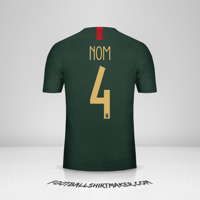 Maillot As Monaco Cup 2018/19 Extérieur -  nom - 4