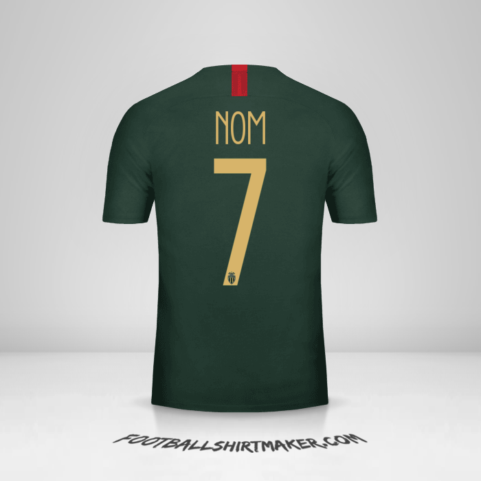 Maillot As Monaco Cup 2018/19 Extérieur -  nom - 7