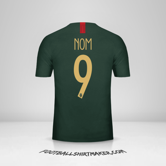 Maillot As Monaco Cup 2018/19 Extérieur -  nom - 9