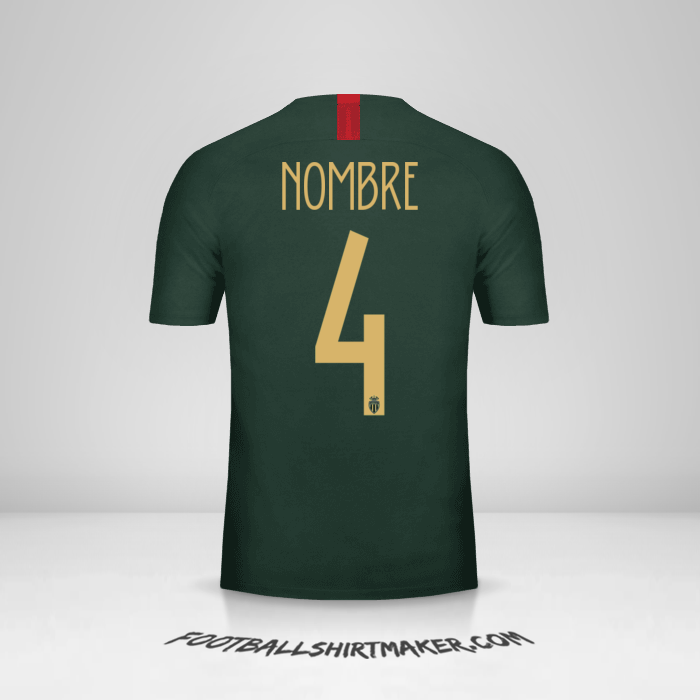 Jersey As Monaco Cup 2018/19 Visita -  nombre - 4