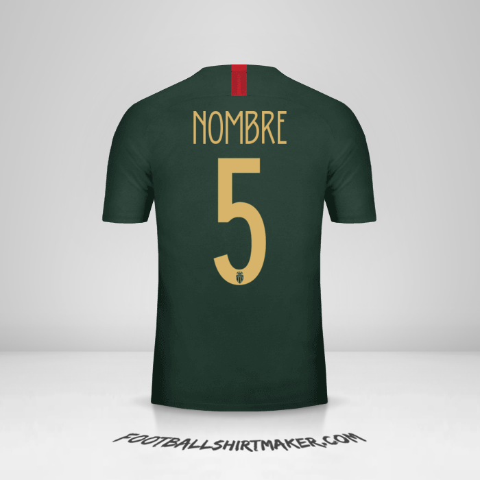 Jersey As Monaco Cup 2018/19 Visita -  nombre - 5