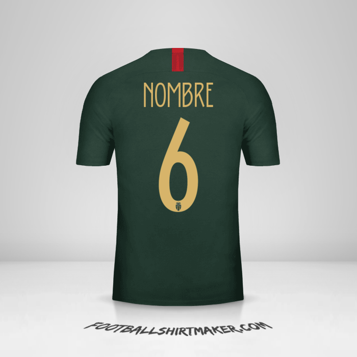 Jersey As Monaco Cup 2018/19 Visita -  nombre - 6