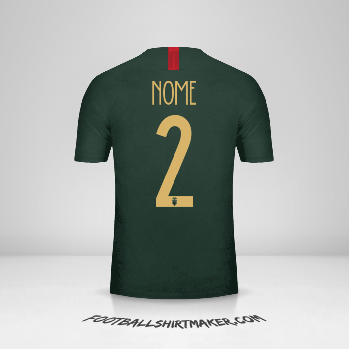Maglia As Monaco Cup 2018/19 Seconda -  nome - 2