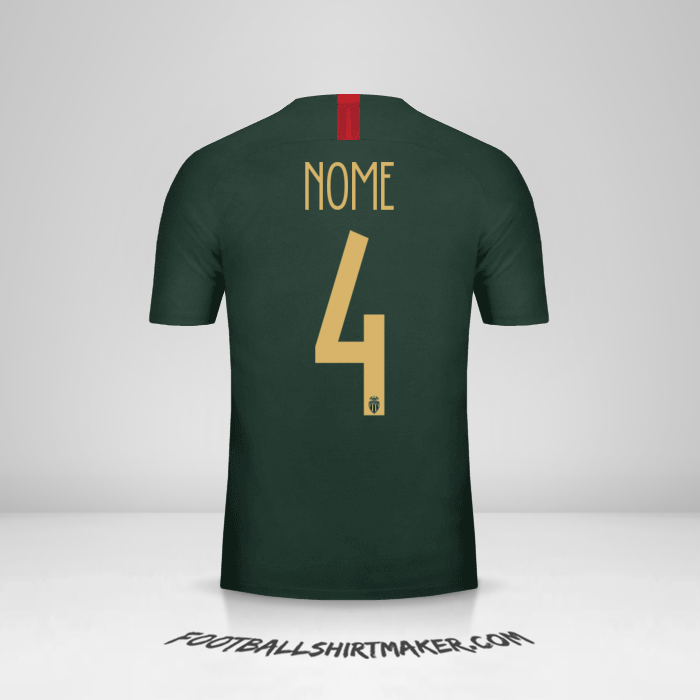 Maglia As Monaco Cup 2018/19 Seconda -  nome - 4