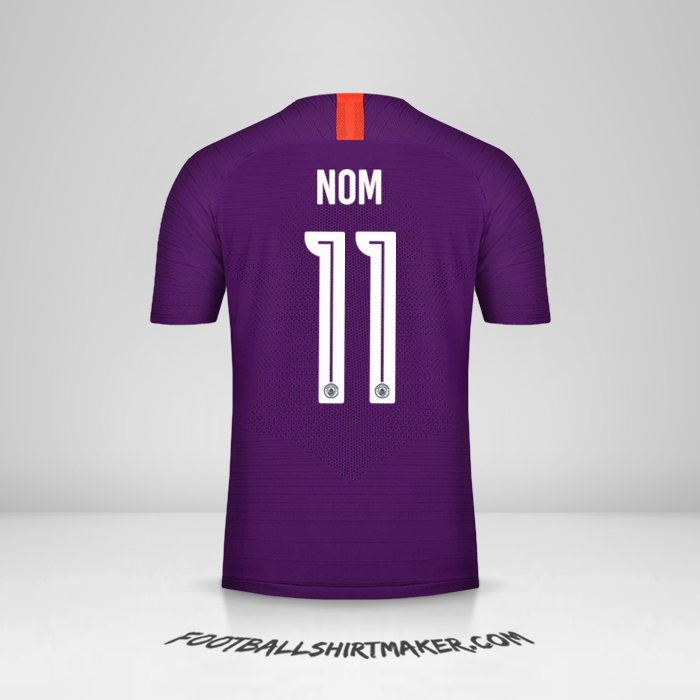 Maillot Manchester City Cup 2018/19 Troisième -  nom - 11