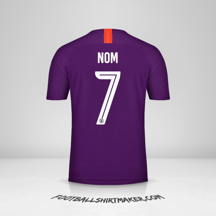 Maillot Manchester City Cup 2018/19 Troisième -  nom - 7