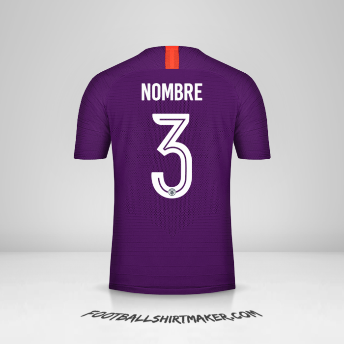 Jersey Manchester City Cup 2018/19 Tercera -  nombre - 3