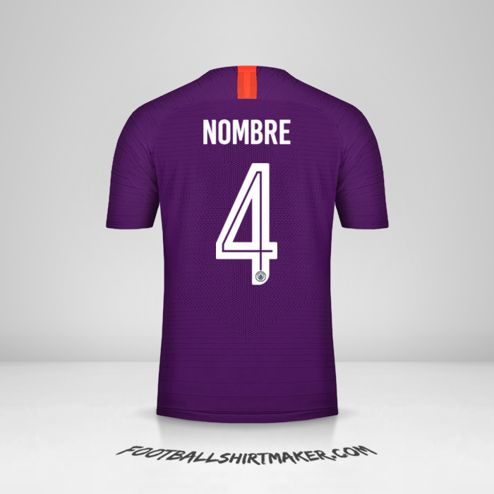 Jersey Manchester City Cup 2018/19 Tercera -  nombre - 4