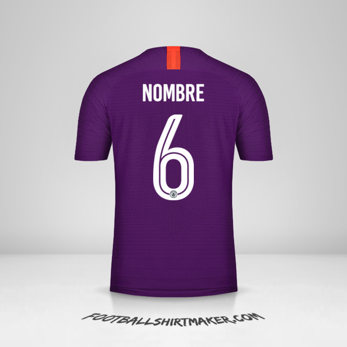 Jersey Manchester City Cup 2018/19 Tercera -  nombre - 6