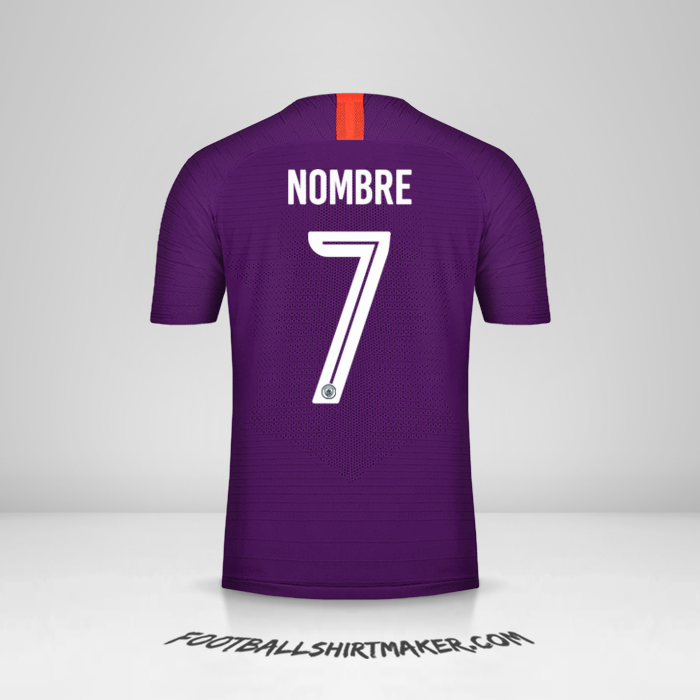Jersey Manchester City Cup 2018/19 Tercera -  nombre - 7