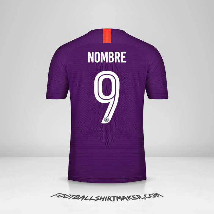 Jersey Manchester City Cup 2018/19 Tercera -  nombre - 9