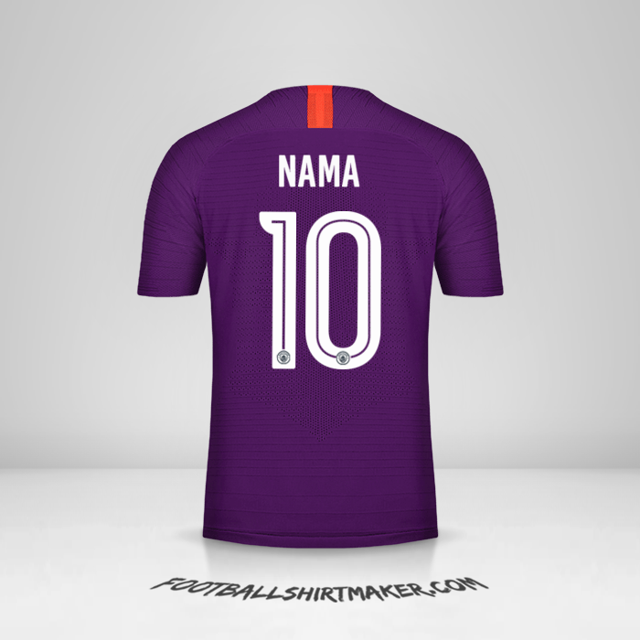Jersey Manchester City Cup 2018/19 Ketiga -  nama - 10