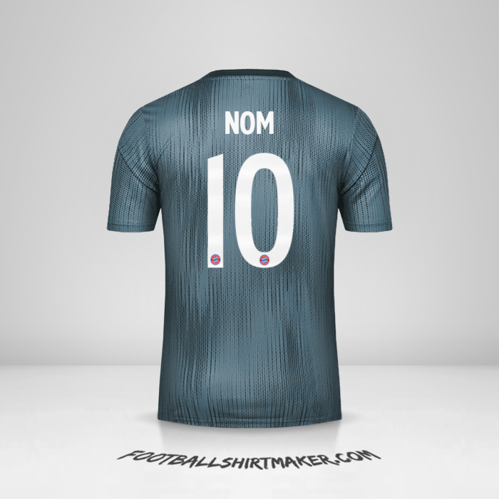 Maillot FC Bayern Munchen Cup 2018/19 Troisième -  nom - 10