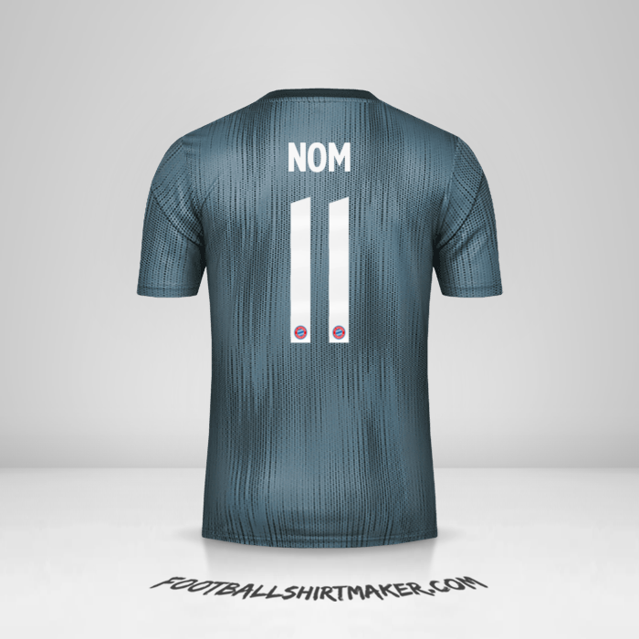 Maillot FC Bayern Munchen Cup 2018/19 Troisième -  nom - 11