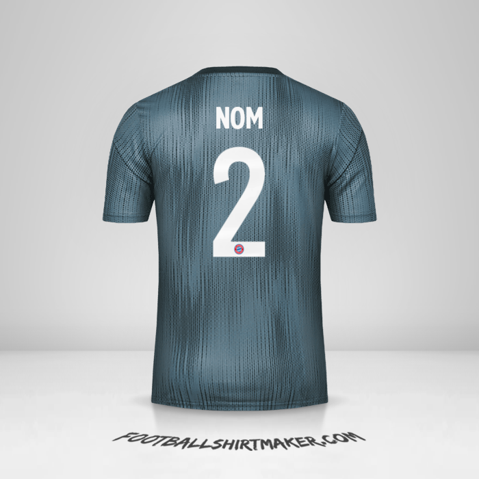 Maillot FC Bayern Munchen Cup 2018/19 Troisième -  nom - 2