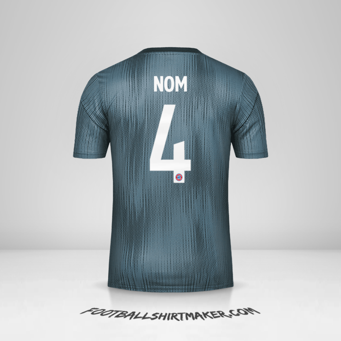 Maillot FC Bayern Munchen Cup 2018/19 Troisième -  nom - 4