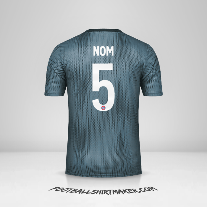 Maillot FC Bayern Munchen Cup 2018/19 Troisième -  nom - 5