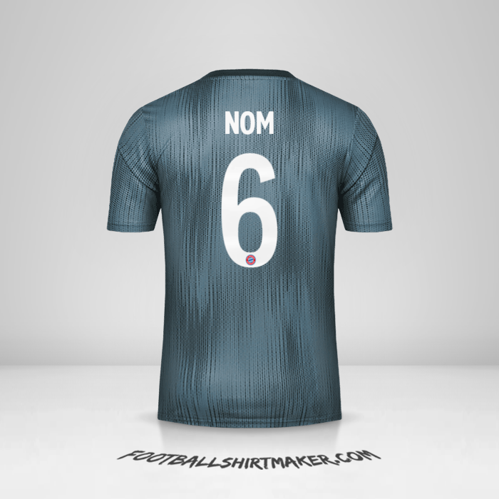 Maillot FC Bayern Munchen Cup 2018/19 Troisième -  nom - 6