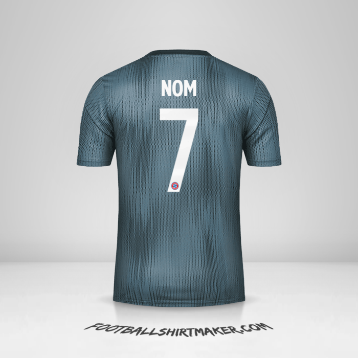 Maillot FC Bayern Munchen Cup 2018/19 Troisième -  nom - 7