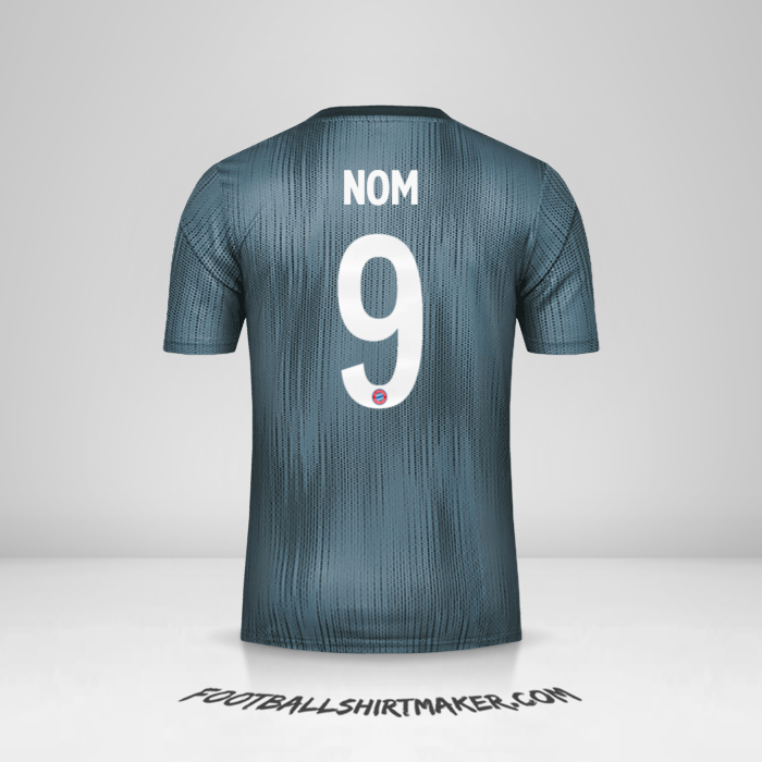Maillot FC Bayern Munchen Cup 2018/19 Troisième -  nom - 9
