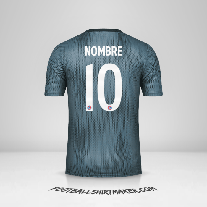 Jersey FC Bayern Munchen Cup 2018/19 Tercera -  nombre - 10