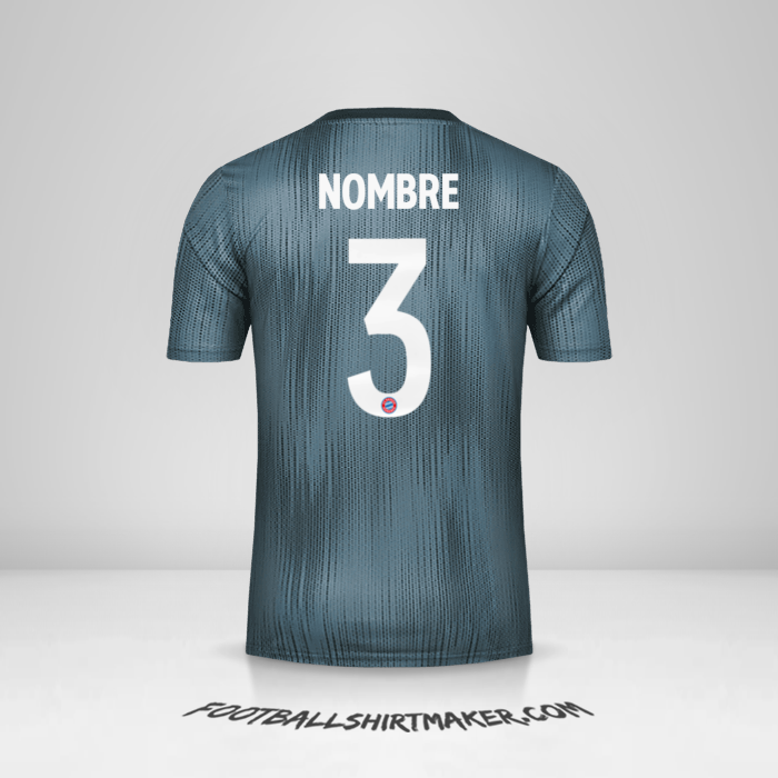 Jersey FC Bayern Munchen Cup 2018/19 Tercera -  nombre - 3
