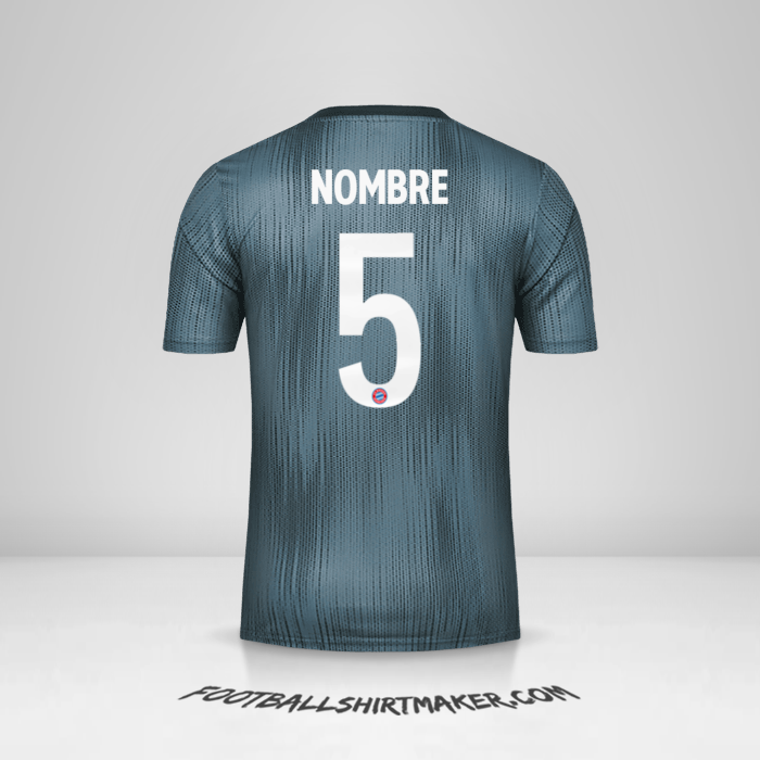 Jersey FC Bayern Munchen Cup 2018/19 Tercera -  nombre - 5