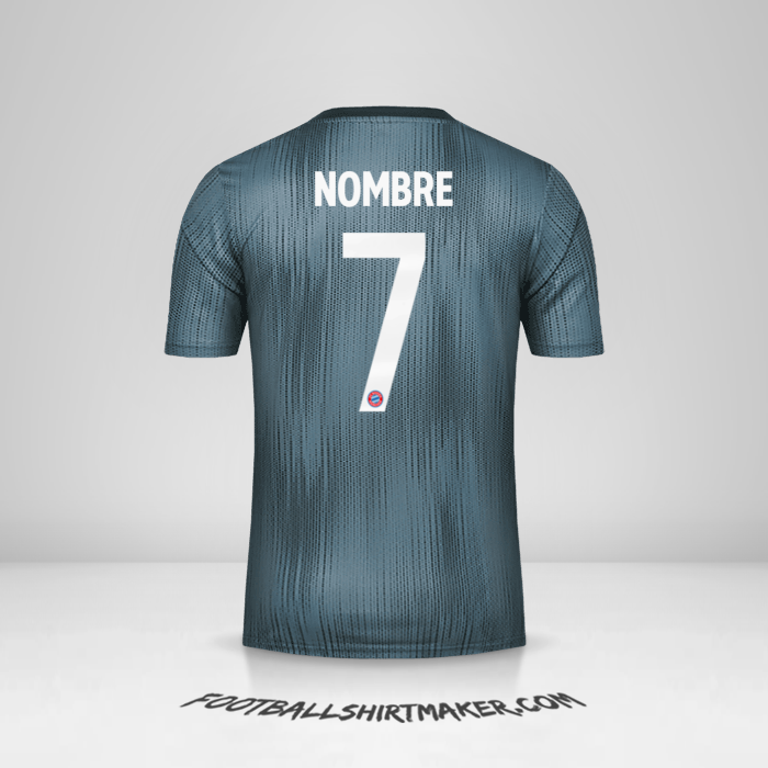 Jersey FC Bayern Munchen Cup 2018/19 Tercera -  nombre - 7