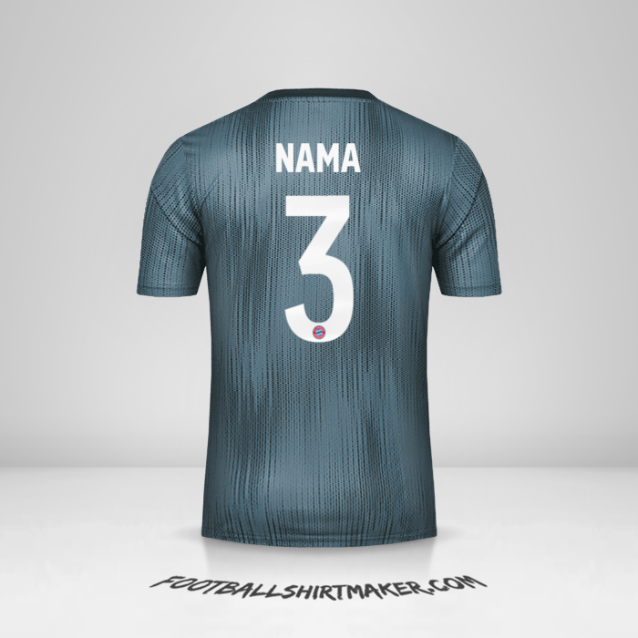 Jersey FC Bayern Munchen Cup 2018/19 Ketiga -  nama - 3