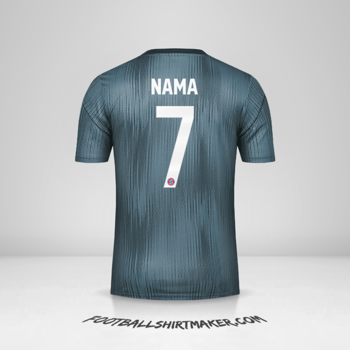 Jersey FC Bayern Munchen Cup 2018/19 Ketiga -  nama - 7