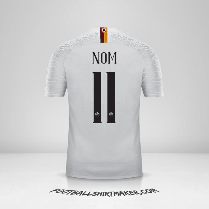 Maillot AS Roma 2018/19 Extérieur -  nom - 11