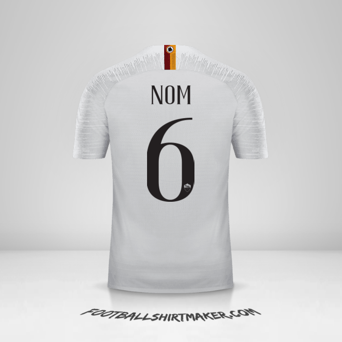 Maillot AS Roma 2018/19 Extérieur -  nom - 6