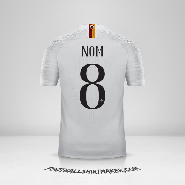 Maillot AS Roma 2018/19 Extérieur -  nom - 8