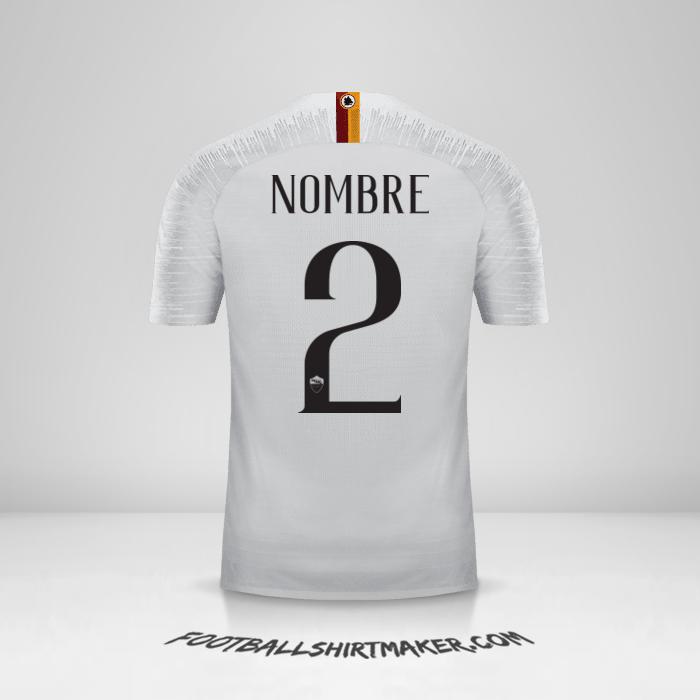 Jersey AS Roma 2018/19 Visita -  nombre - 2