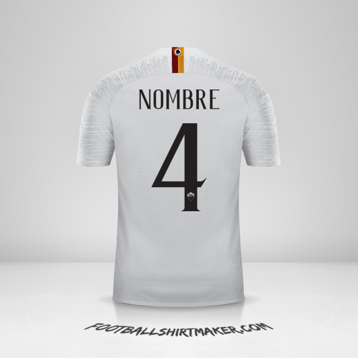 Jersey AS Roma 2018/19 Visita -  nombre - 4
