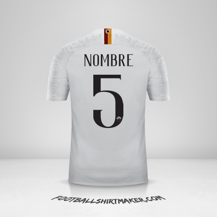 Jersey AS Roma 2018/19 Visita -  nombre - 5