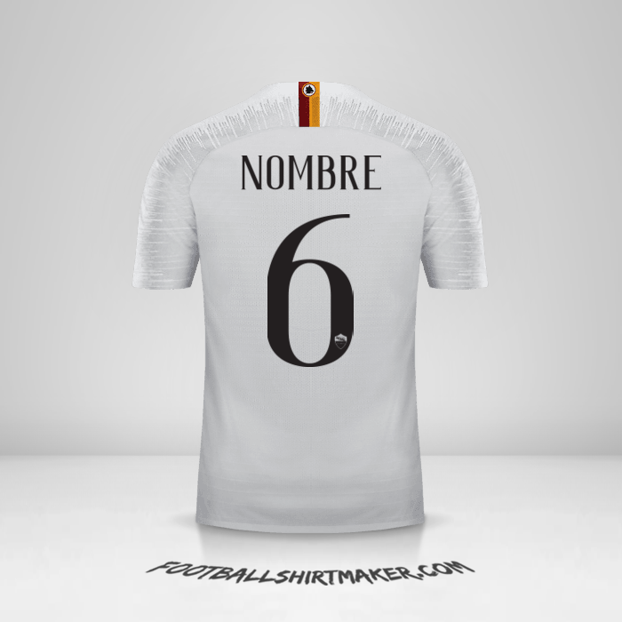 Jersey AS Roma 2018/19 Visita -  nombre - 6