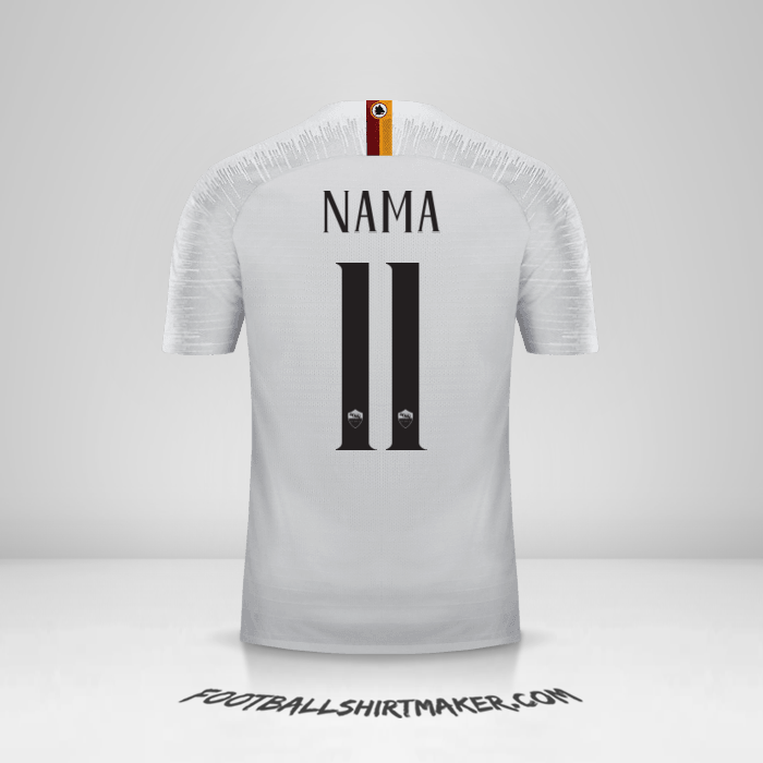 Jersey AS Roma 2018/19 Alternatif -  nama - 11