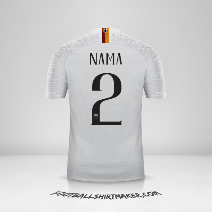 Jersey AS Roma 2018/19 Alternatif -  nama - 2