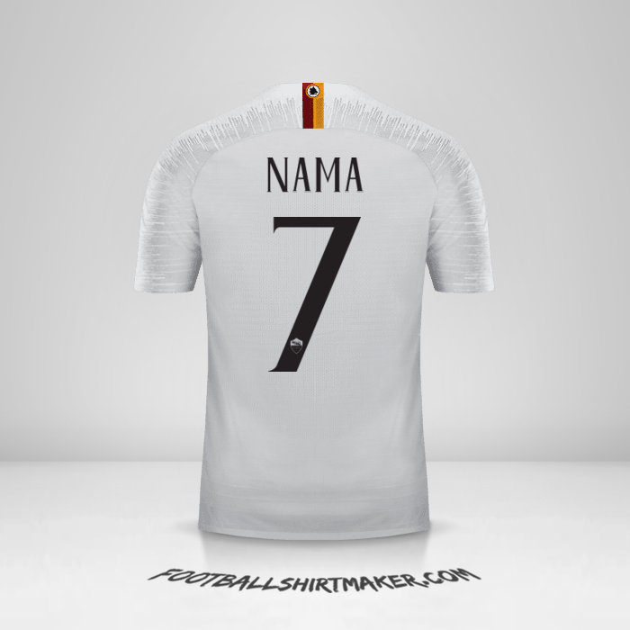 Jersey AS Roma 2018/19 Alternatif -  nama - 7
