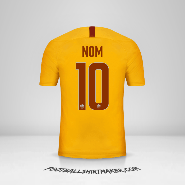 Maillot AS Roma 2018/19 Troisième -  nom - 10