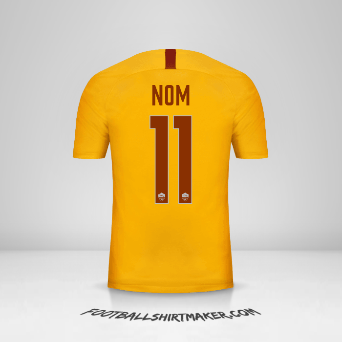 Maillot AS Roma 2018/19 Troisième -  nom - 11