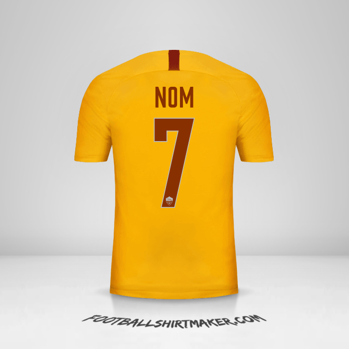 Maillot AS Roma 2018/19 Troisième -  nom - 7