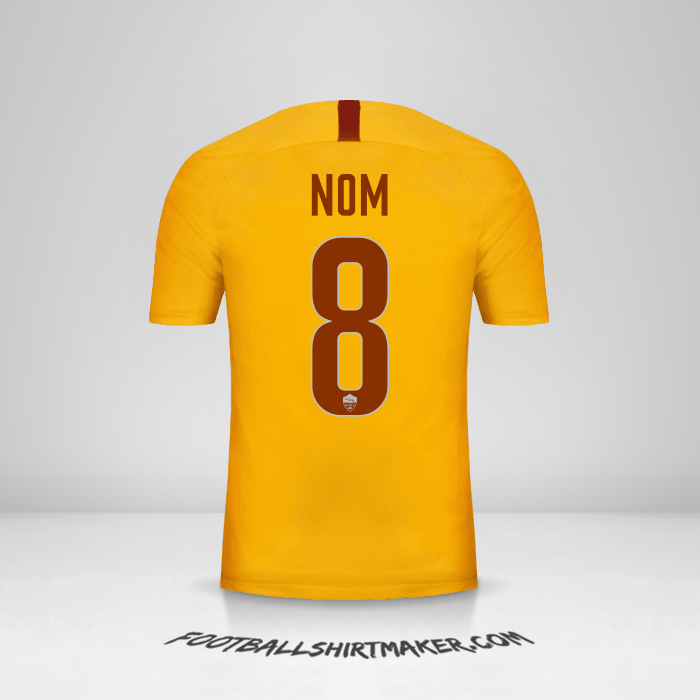 Maillot AS Roma 2018/19 Troisième -  nom - 8