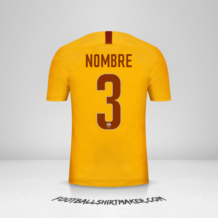 Jersey AS Roma 2018/19 Tercera -  nombre - 3