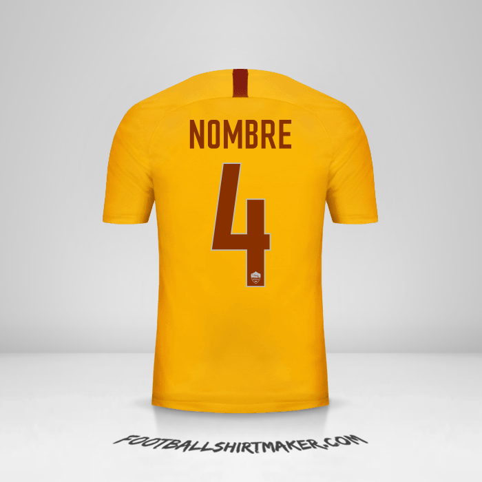 Jersey AS Roma 2018/19 Tercera -  nombre - 4